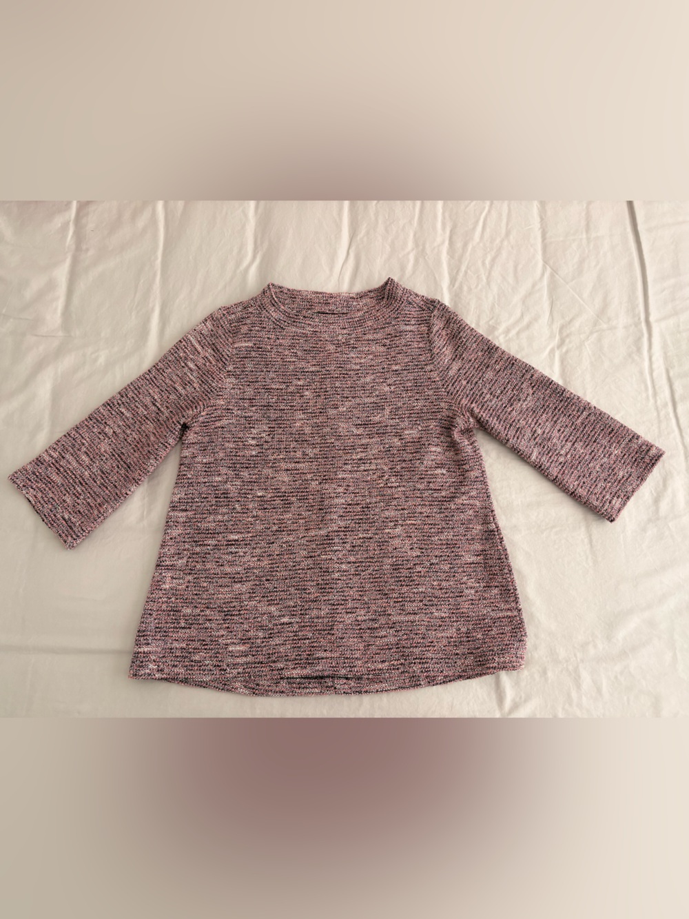 LOFT Pink Marled Mockneck Sweater